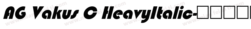 AG Vakus C HeavyItalic字体转换
